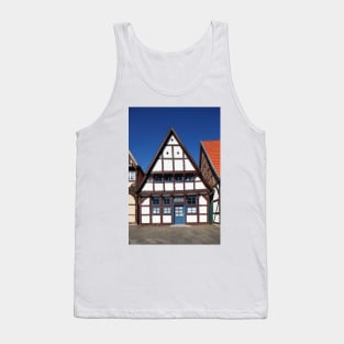 Historic half-timbered house on the church square, Nienburg an der Weser, Lower Saxony, Germany, Europe Tank Top